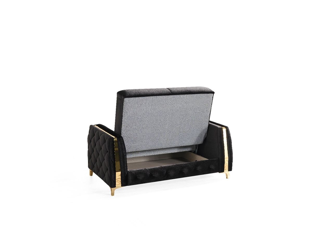 Galaxy Home Lust Loveseat in Black - galleria furniture outlet