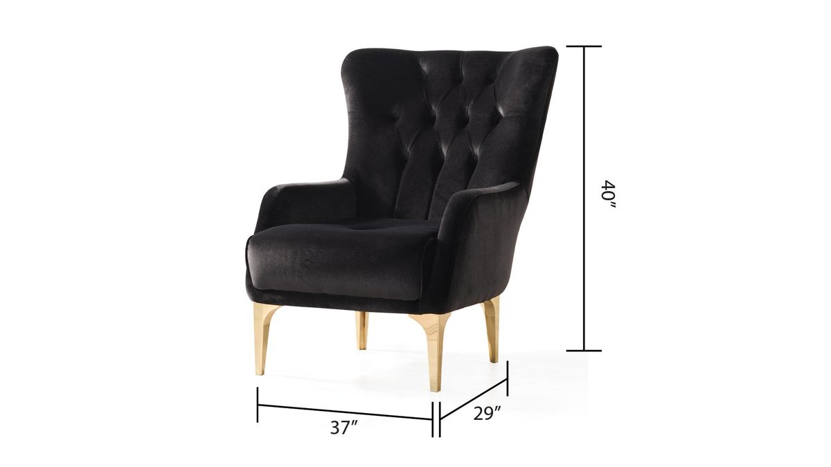 Galaxy Home Lust Chair in Black - galleria furniture outlet