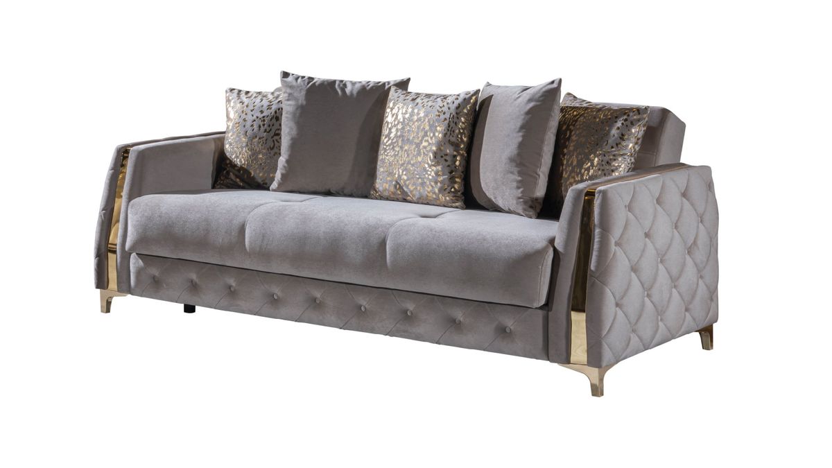 Galaxy Home Lust Sleeper Sofa in Taupe