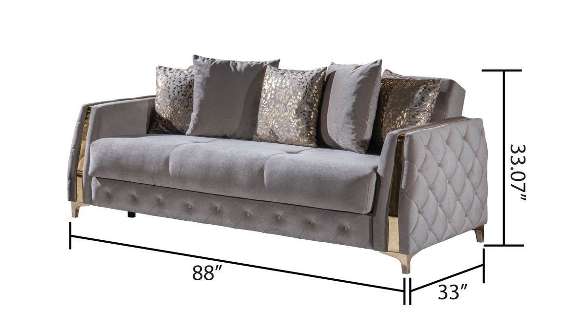 Galaxy Home Lust Sleeper Sofa in Taupe - galleria furniture outlet