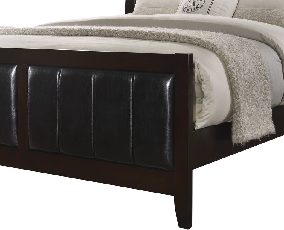 Elements International Lawrence King Panel Bed in Espresso Lacquer