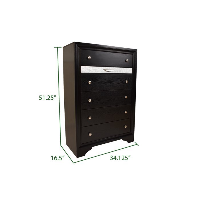 Galaxy Home Matrix Chest in Black