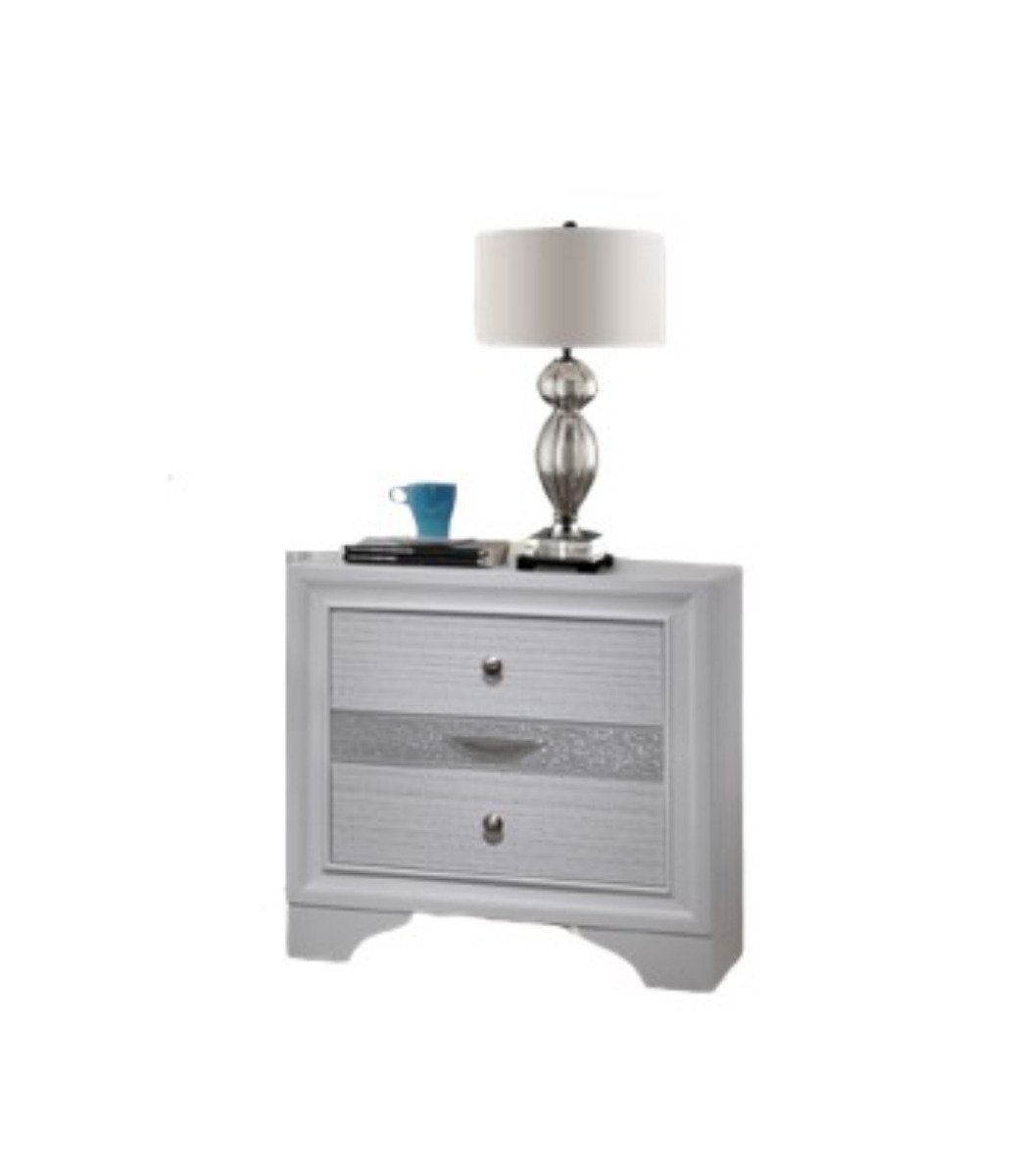Galaxy Home Matrix Nightstand in White image