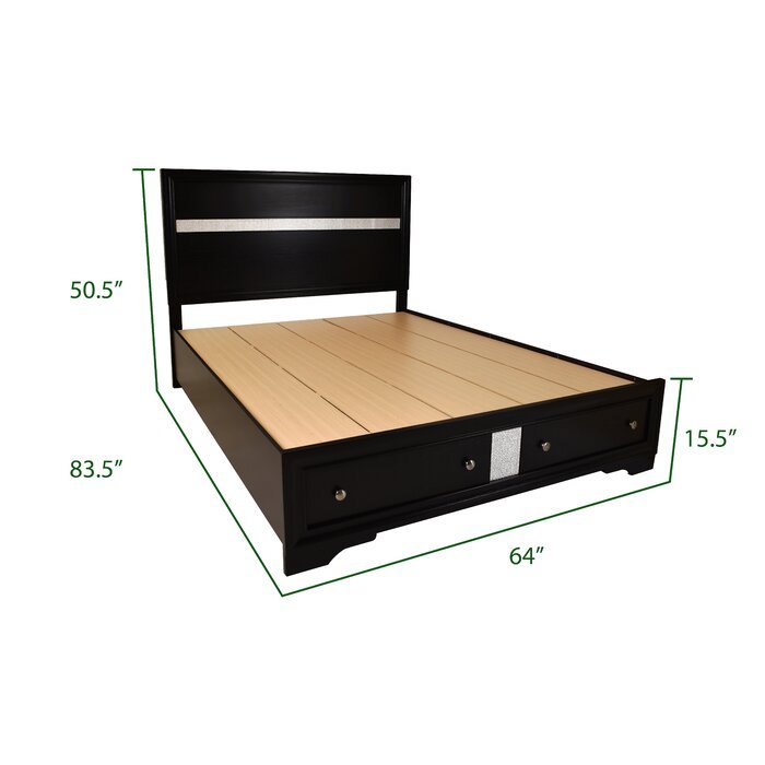 Galaxy Home Matrix Queen Bed in Black
