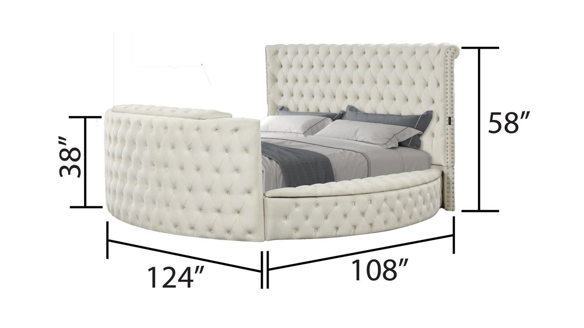 Galaxy Home Maya King Bed in Cream image
