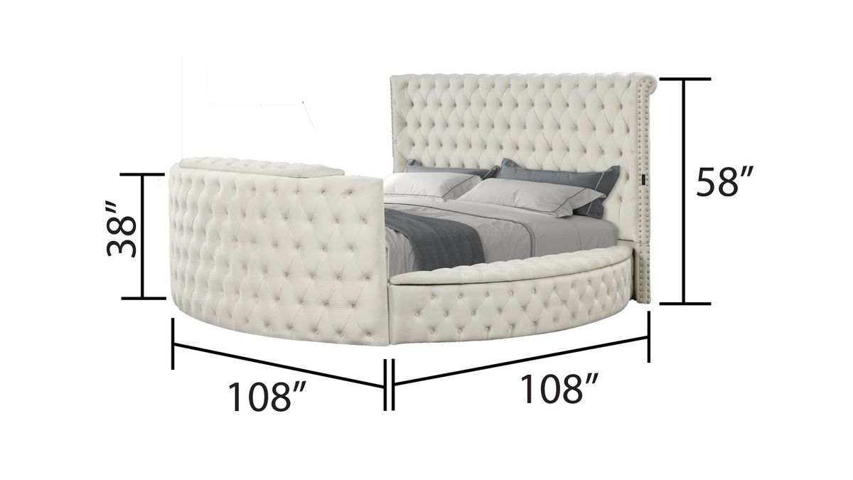 Galaxy Home Maya Queen Bed in Cream image