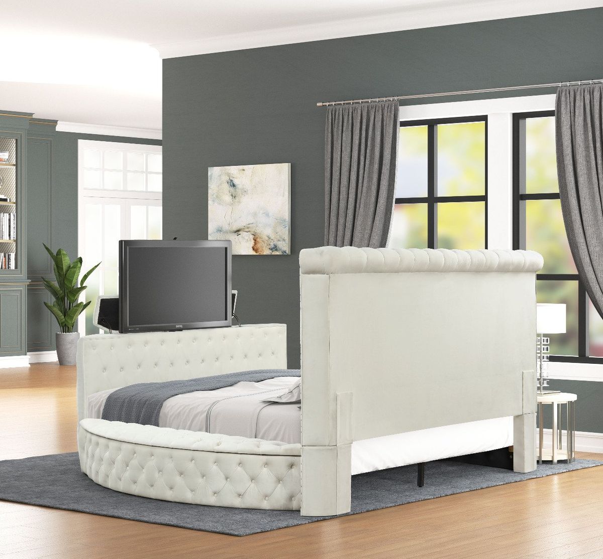 Galaxy Home Maya King Bed in Cream