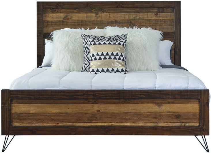 Elements International Cruz King Panel Bed in Brown image