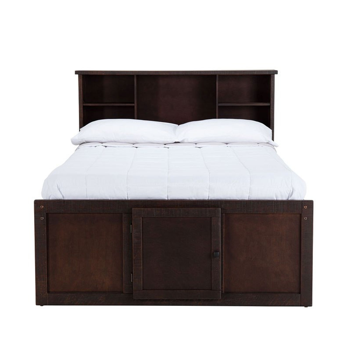 Elements International Vista Captain Bed Twin Storage Bed in Brown