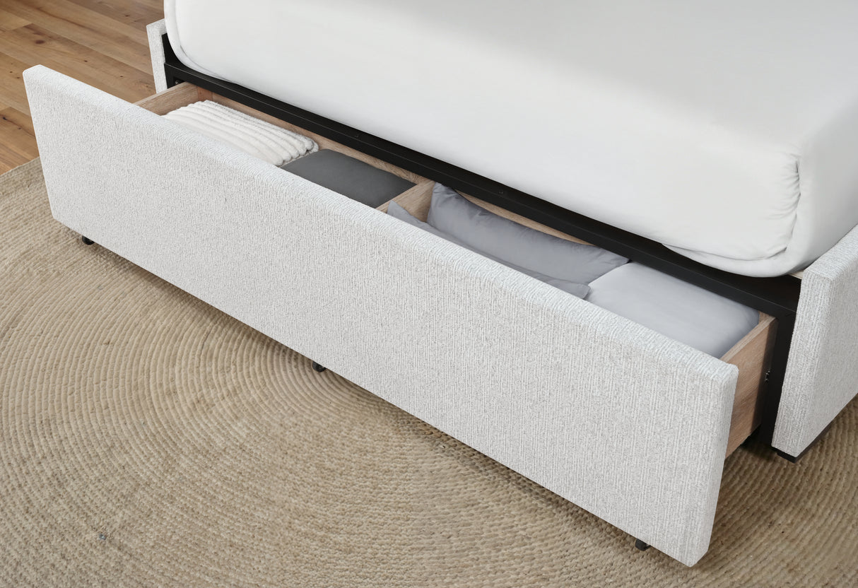SADIE BEIGE QUEEN BED WITH STORAGE