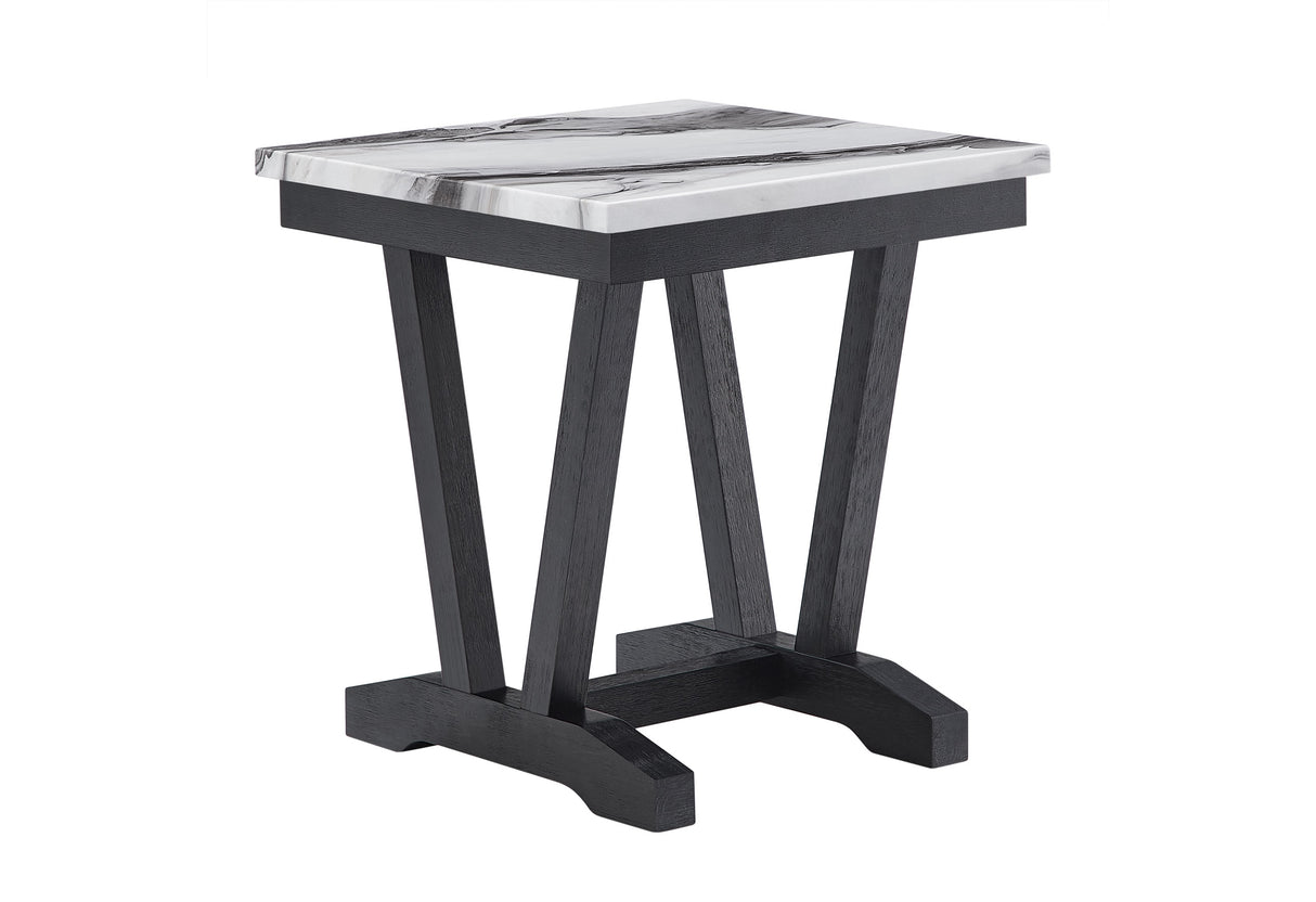 T1319 Blk/Wht End Table