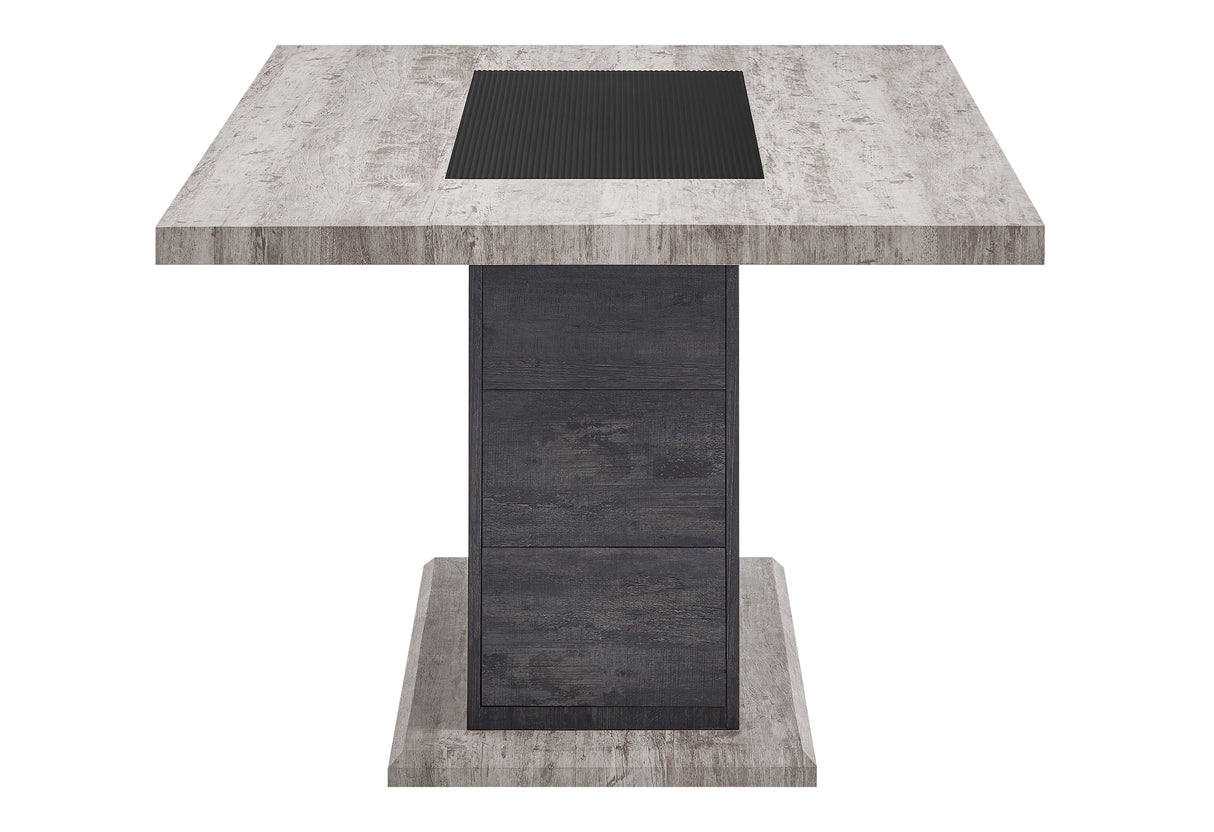 D8030 DINING TABLE WITH STORAGE DRAWERS AND STORAGE DOOR