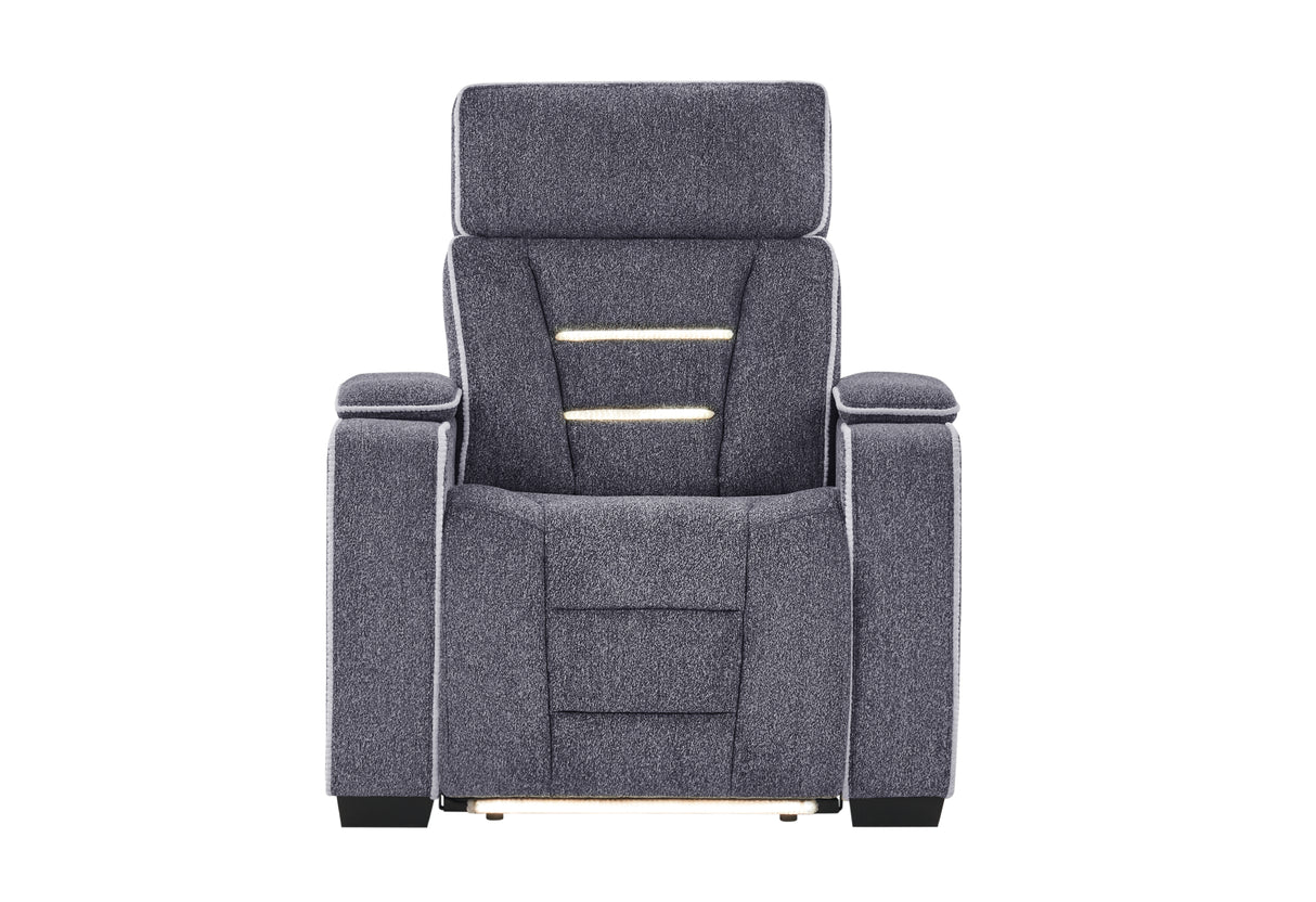 U1895 GREY P2 RECLINER WITH IS AND LED