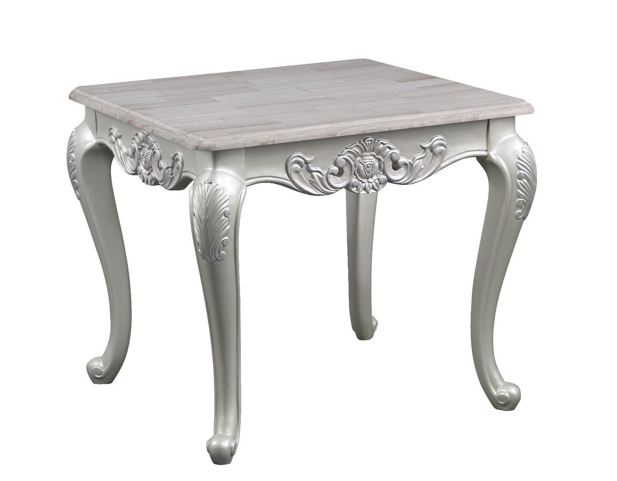 Galaxy Home Melrose End Table in Silver image