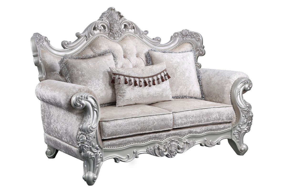 Galaxy Home Melrose Loveseat in Silver image