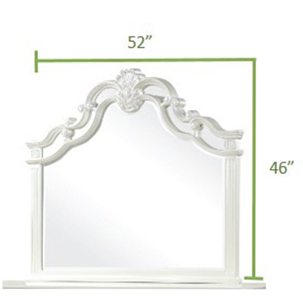 Galaxy Home Milan Mirror in White - galleria furniture outlet