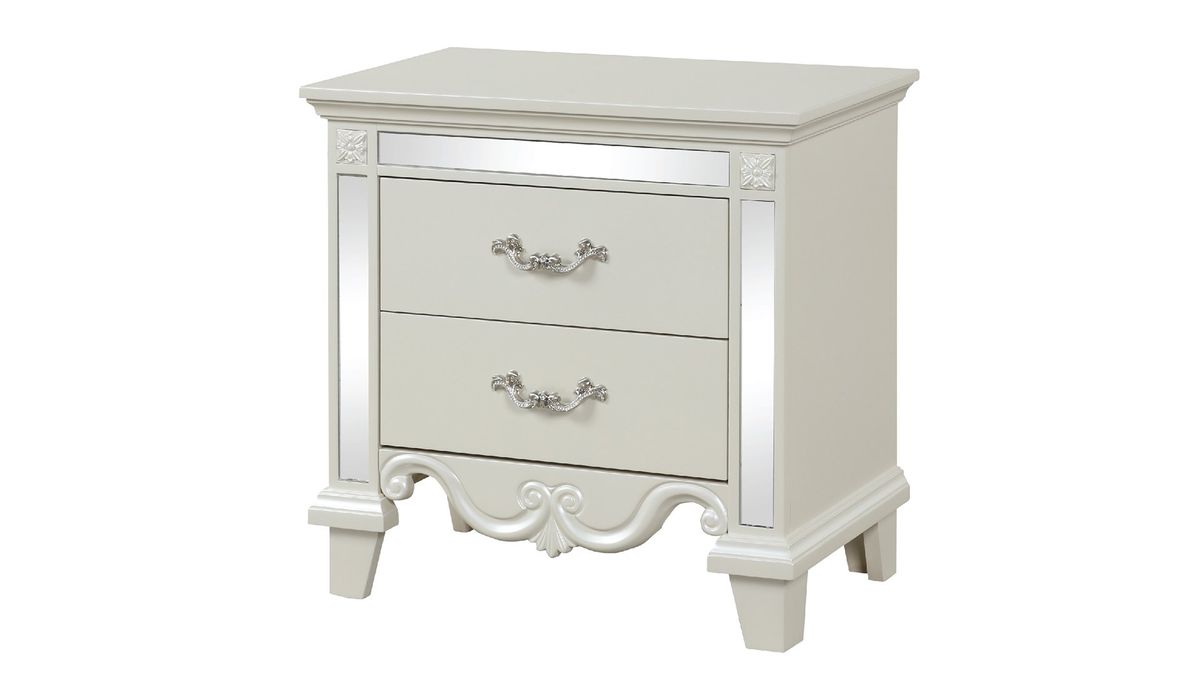 Galaxy Home Milan Nightstand in White - galleria furniture outlet