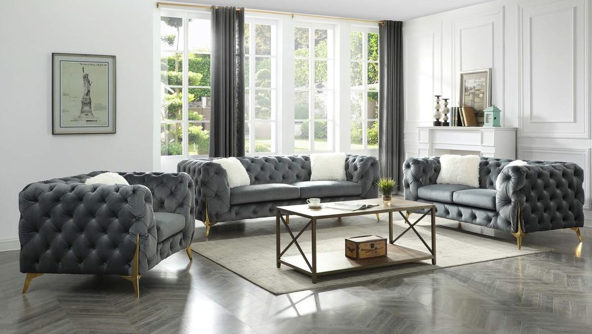 Galaxy Home Moderno Chair in Gray