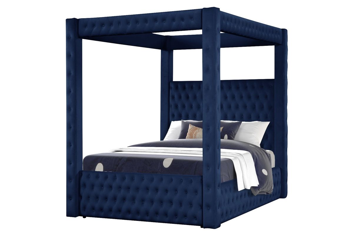 Galaxy Home Monica King Bed in Navy