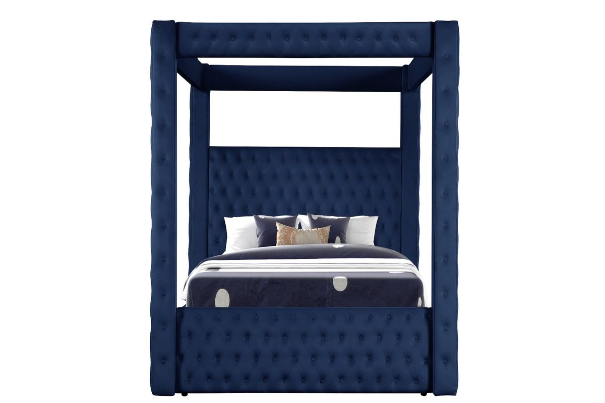 Galaxy Home Monica Queen Bed in Navy