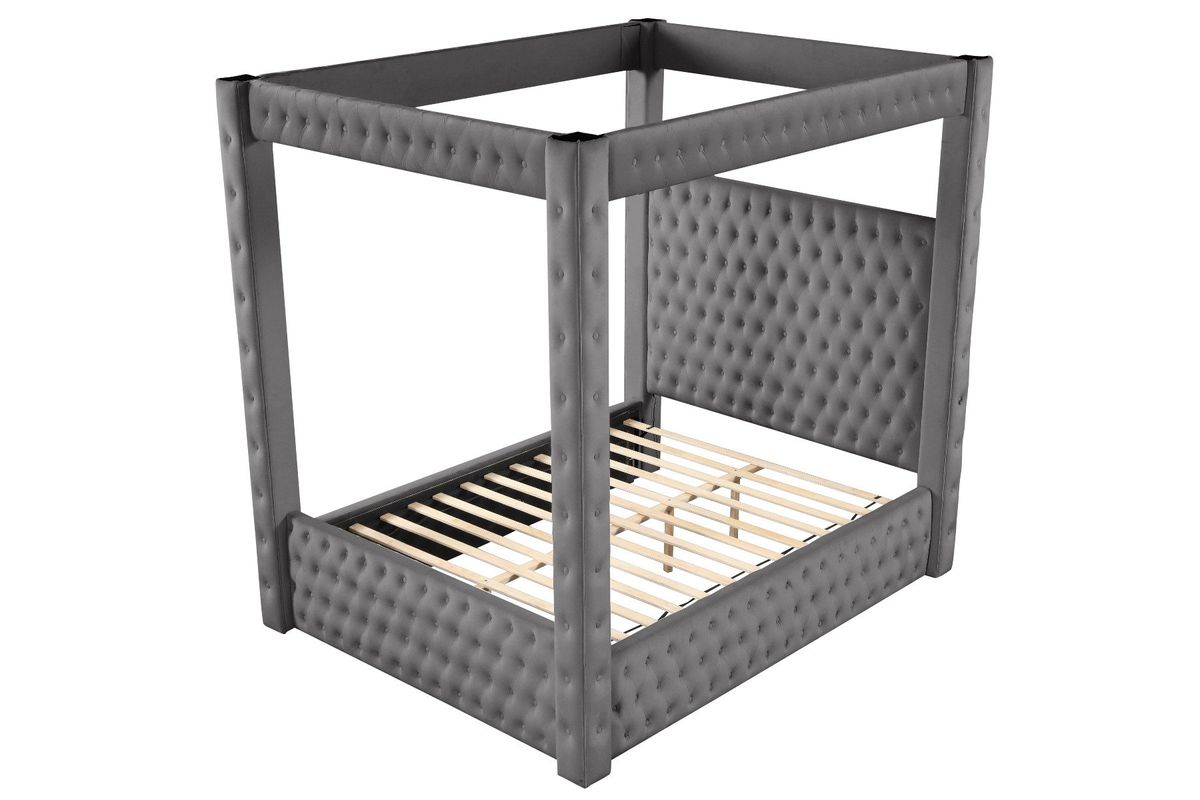 Galaxy Home Monica King Bed in Gray image