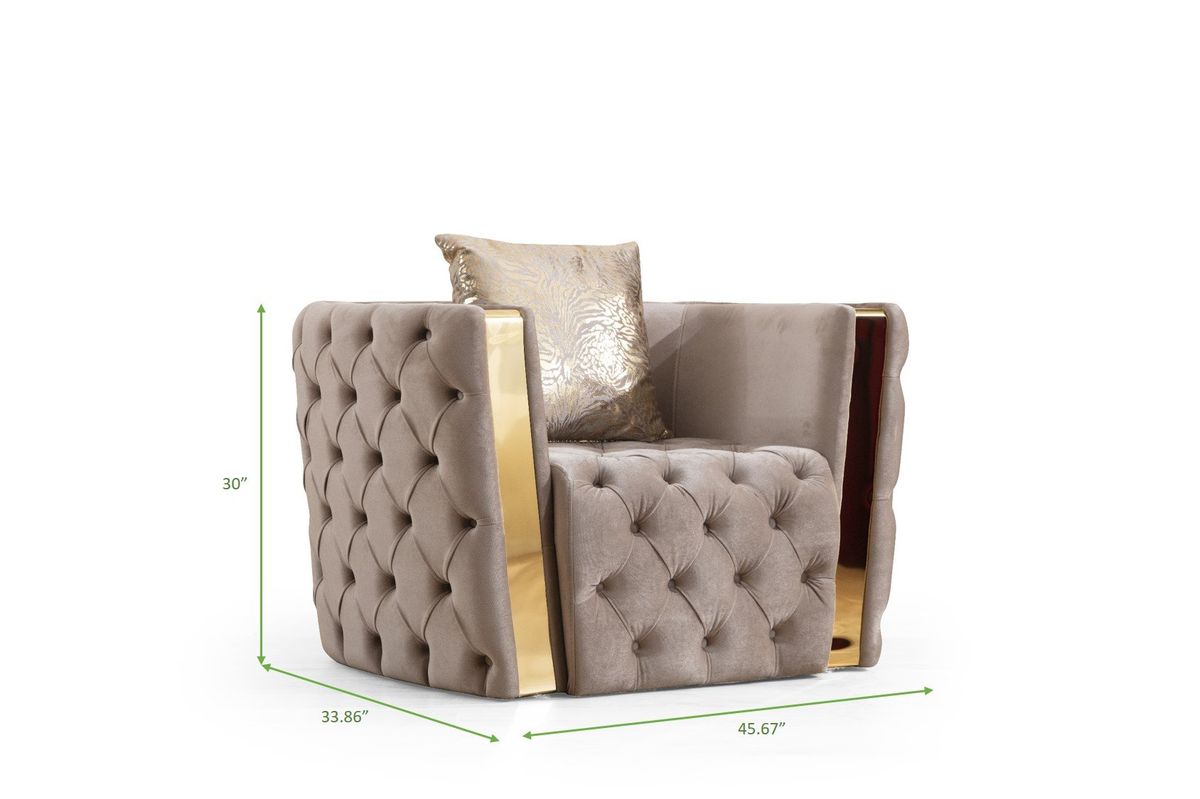Galaxy Home Naomi Chair in Taupe