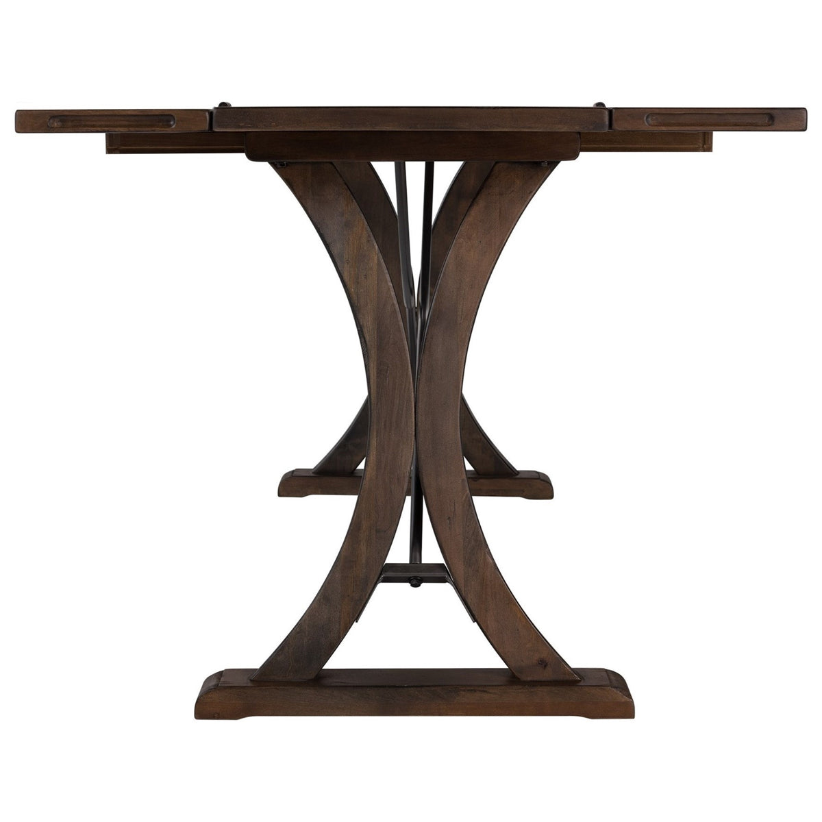Elements International New Bedford Dining Table in Dark Brown
