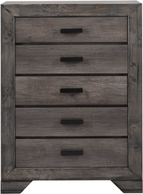 Elements International Nathan Chest in Gray Oak Lacquer