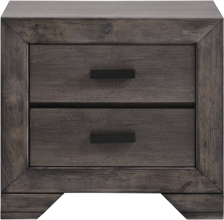 Elements International Nathan Night Stand in Gray Oak Lacquer