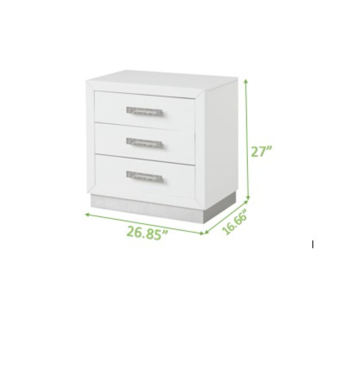 Galaxy Home Coco Nightstand in Milky White - galleria furniture outlet
