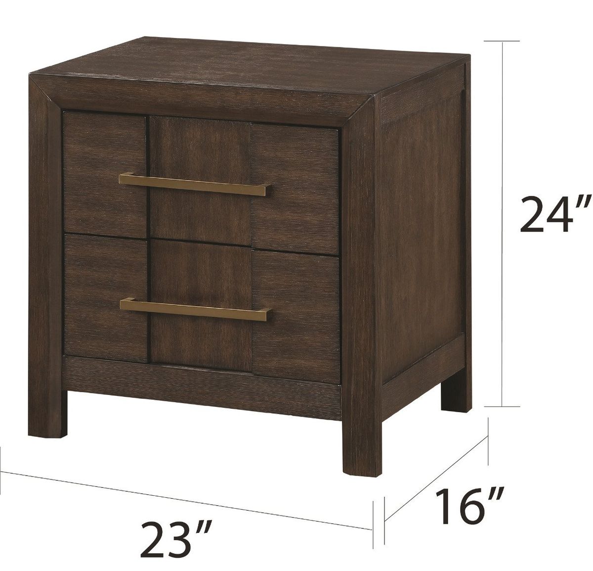Galaxy Home Kenzo Nightstand in Brown