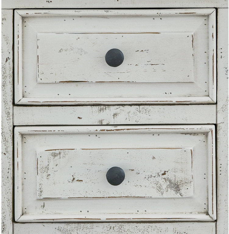 Elements International Olivia White 5 Drawer Chest
