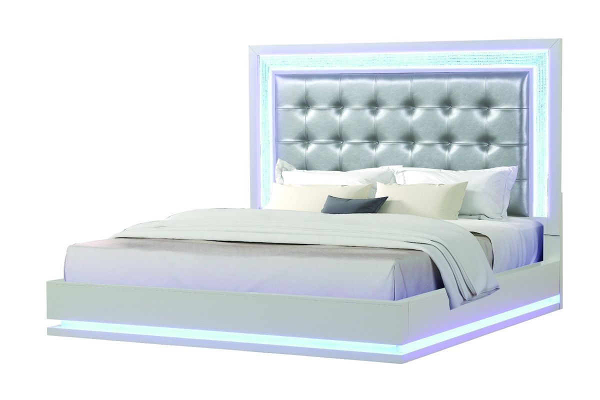 Galaxy Home Passion Queen Bed in Milky White image