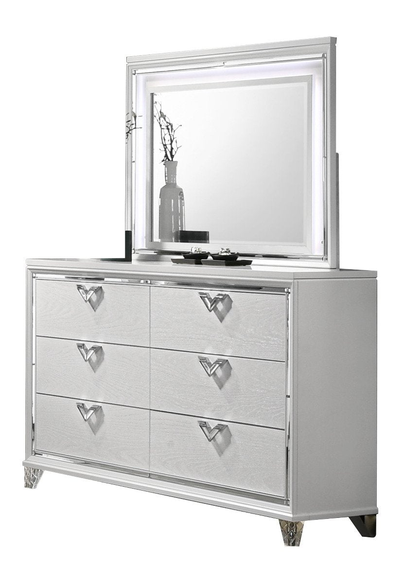 Galaxy Home Prism Mirror in White