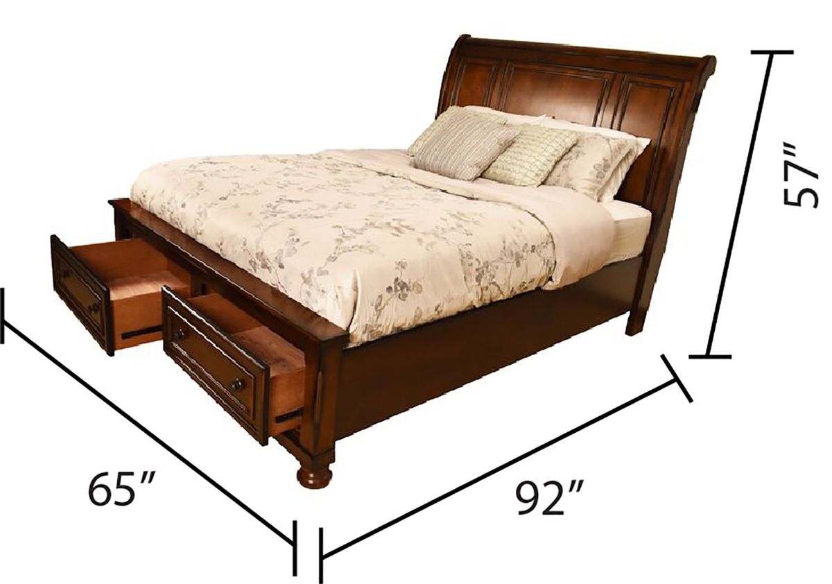 Galaxy Home Baltimore Queen Bed in Dark Walnut