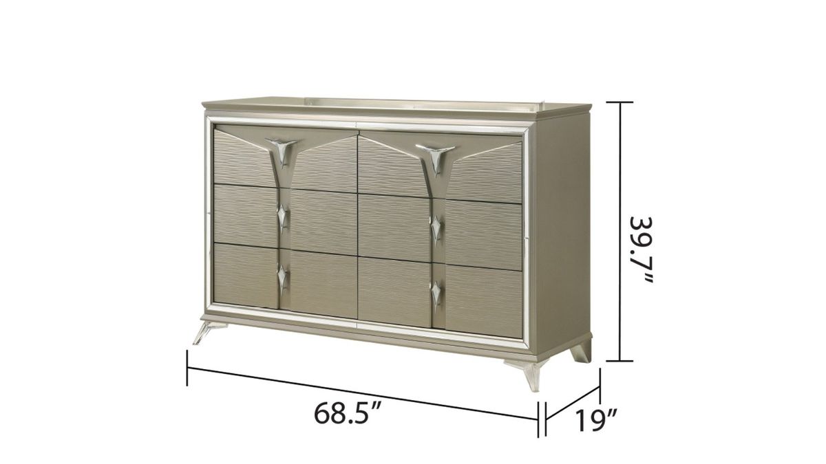 Galaxy Home Samantha Dresser in Silver