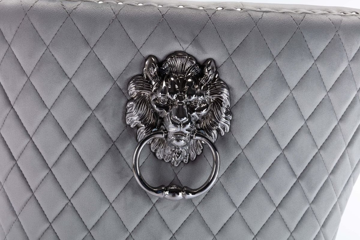 Galaxy Home Simba Stainless Steel Legs Dining Chair (Set of 2) in Silver