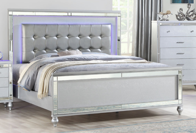 Galaxy Home Sterling Queen Bed in Silver image