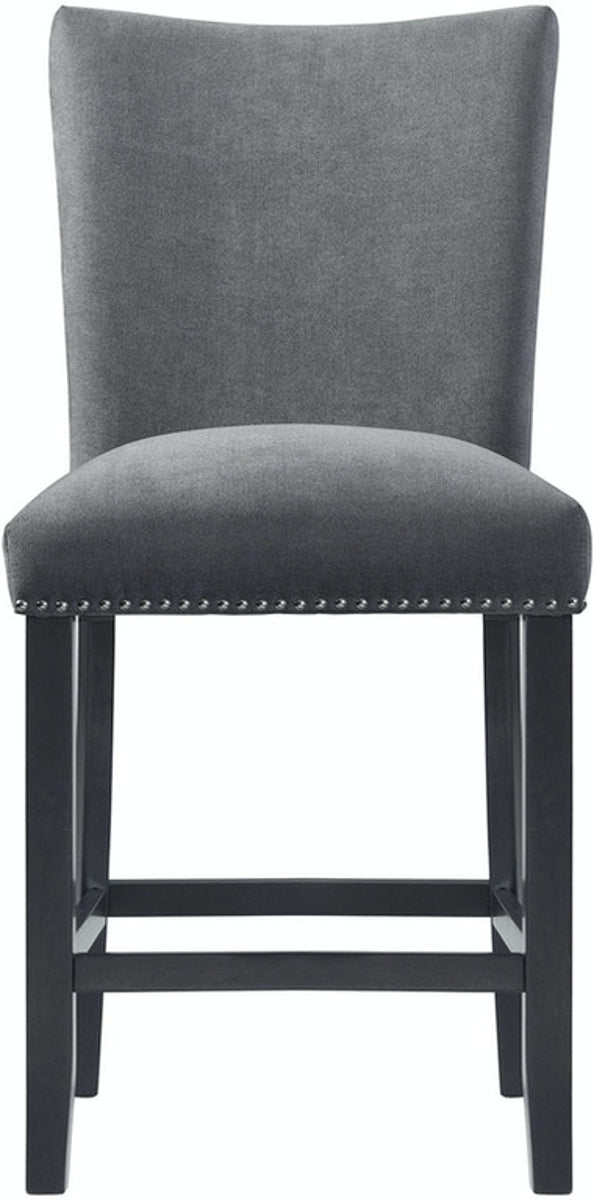 Elements International Tuscany Counter Height Side Chair (Set of 2) in Black/White