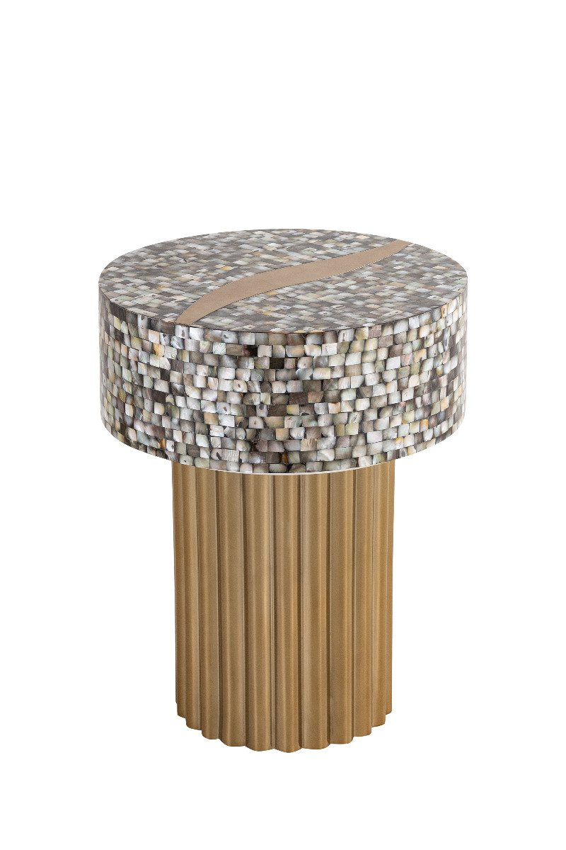 Galaxy Home ET 1207-16 End Table in Gold