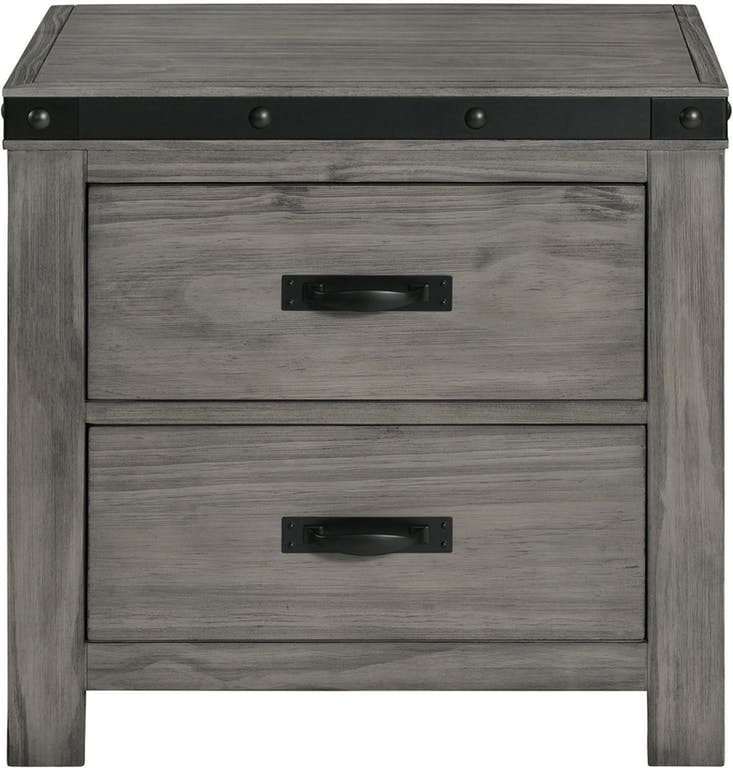 Elements International Wade Night Stand in Gray image
