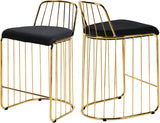 Gio Black Velvet Stool