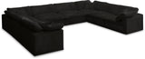 Cozy Black Velvet Cloud Modular Sectional