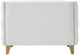 Michelle White Faux Leather Chair