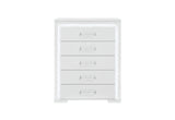 Naomi Silver Marble Chest with LED