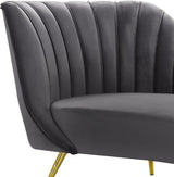 Margo Grey Velvet Chaise