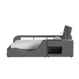 Valari Transformer Bed with Electronic Features in Grey PU