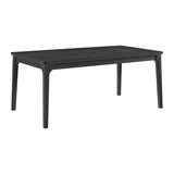 Garcia 6PC Dining Set with Table, 4 Chairs, and Bench in Black