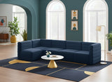 Quincy Navy Velvet Modular Sectional