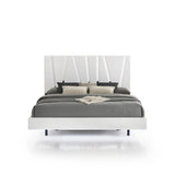 Europa 5/0 Q Headboard, Footboard & Slats-White